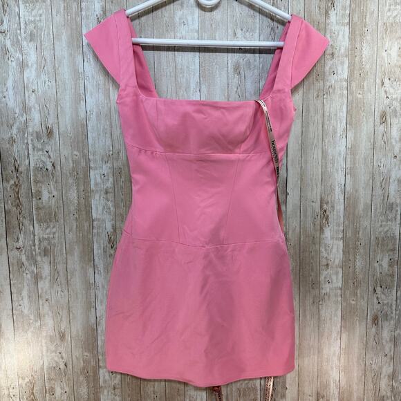 House of CB NWT Leonida Dianthus Corset Mini Dress S French Pink Slim Minimalist - Picture 3 of 12